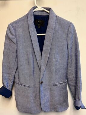 J. Crew Women’s Light Blue Linen Blend Blazer
